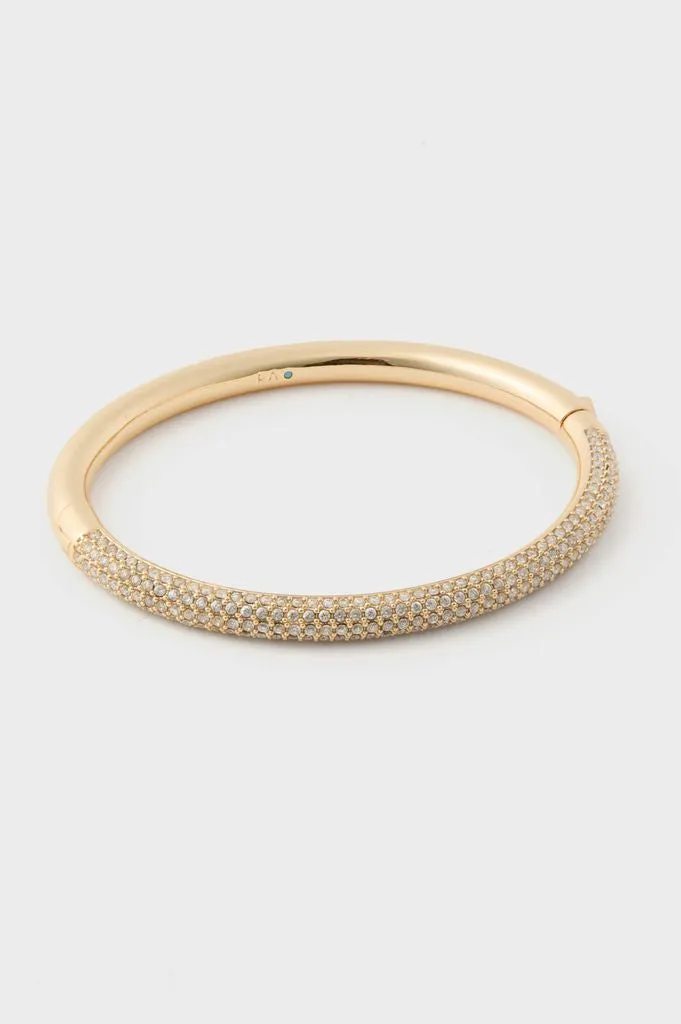 Gold and Pave Tubular Bracelet sold by Tuckernuck product image thumbnail 4