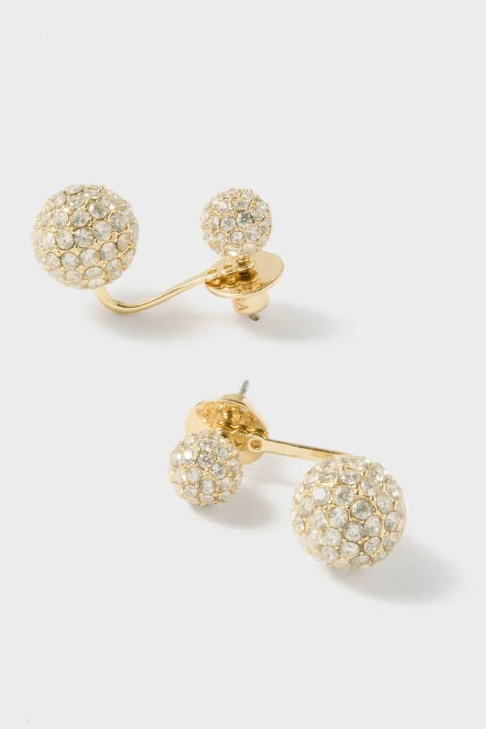 Gold and Pave Floating Spark Earrings sold by Tuckernuck product image thumbnail 4