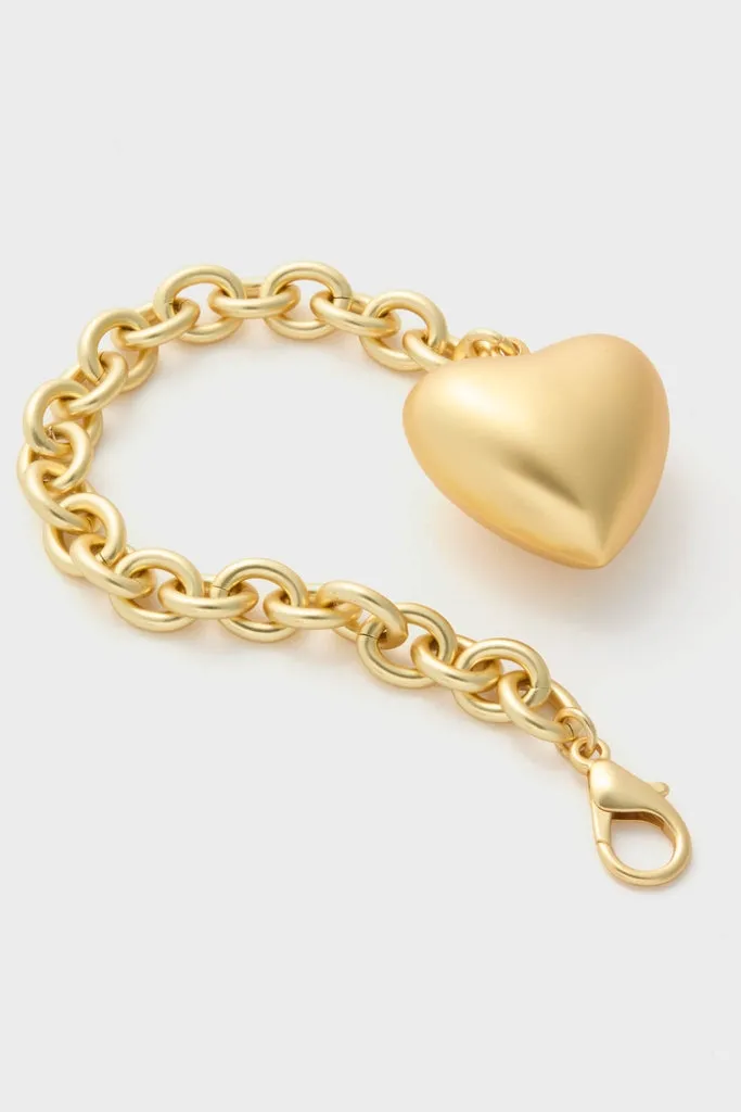 Gold The Puffy Heart Bracelet sold by Tuckernuck product image thumbnail 4