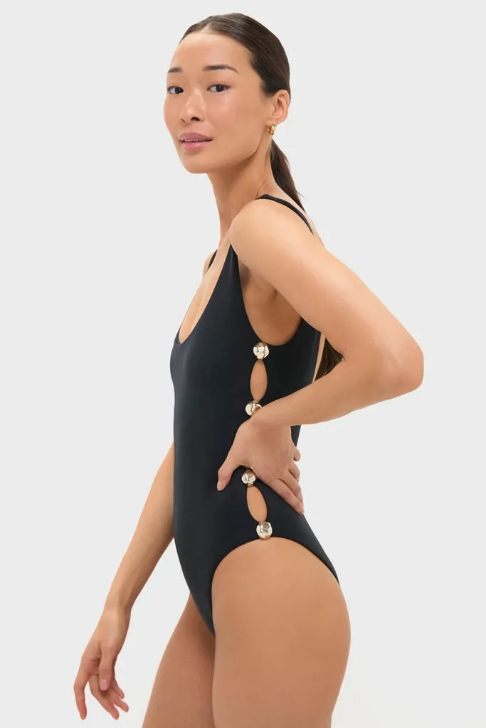 Black Mona Scoop Neck One Piece sold by Tuckernuck product image thumbnail 2