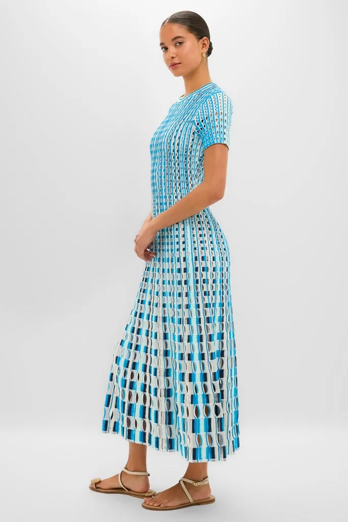 Azure Multi Zaida Midi Dress sold by Tuckernuck product image thumbnail 3