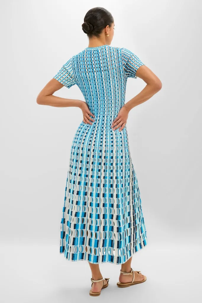 Azure Multi Zaida Midi Dress sold by Tuckernuck product image thumbnail 4