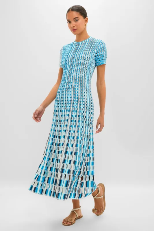 Azure Multi Zaida Midi Dress sold by Tuckernuck