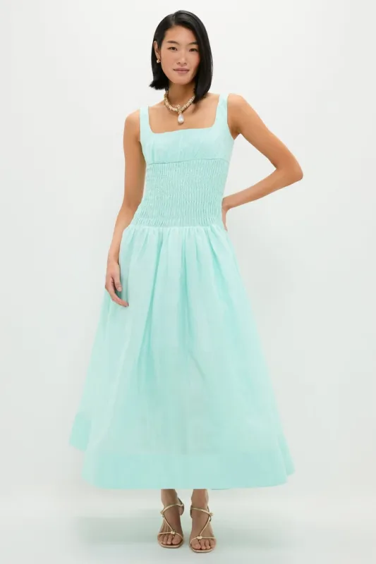 Mint Green Linen Organza Midi Dress sold by Tuckernuck