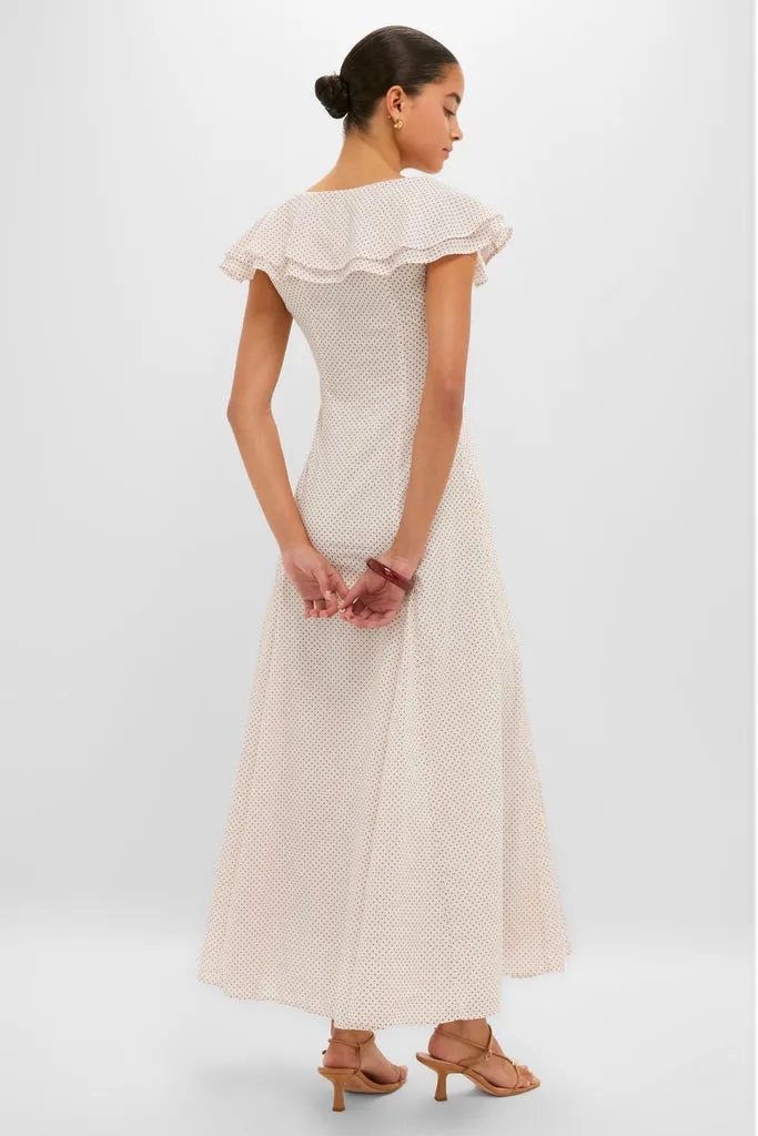 Cream and Red Polka Dot Marlowe Flutter Dress sold by Tuckernuck product image thumbnail 4