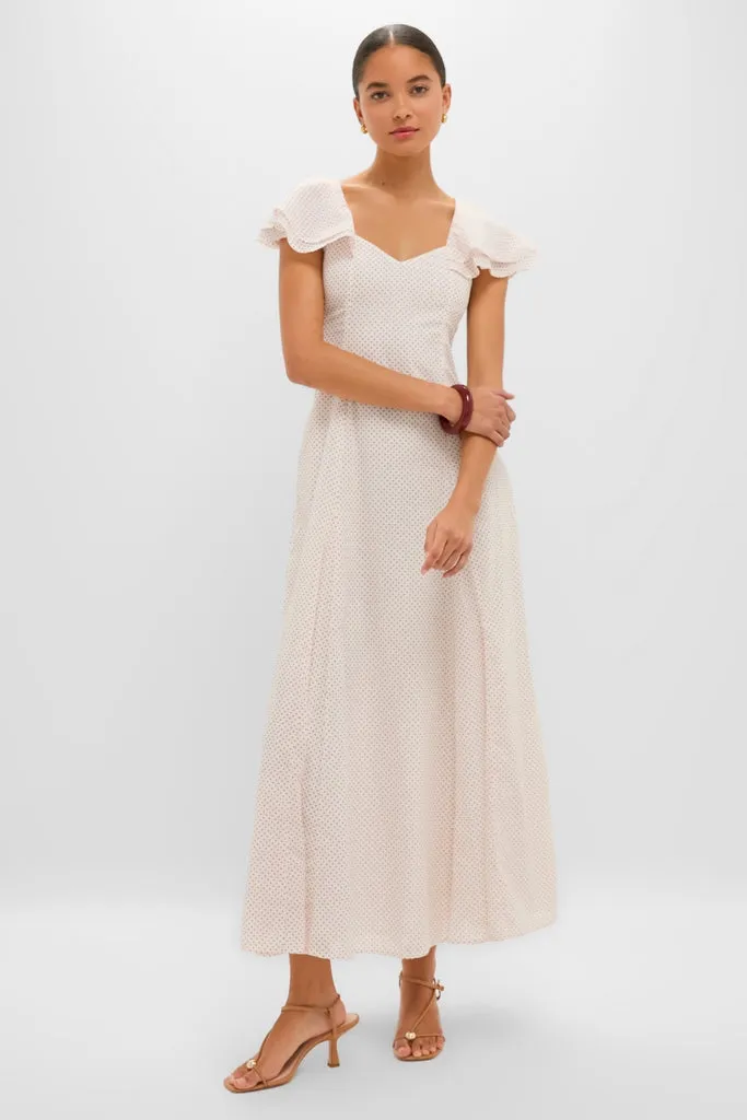 Cream and Red Polka Dot Marlowe Flutter Dress sold by Tuckernuck