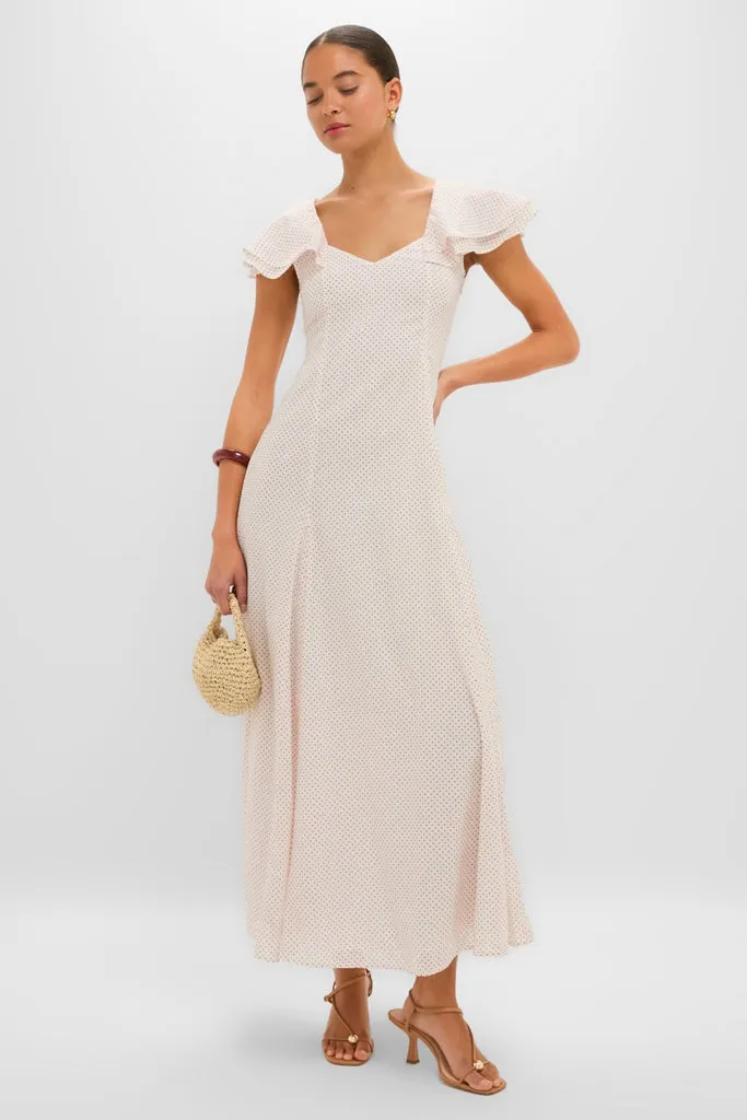 Cream and Red Polka Dot Marlowe Flutter Dress sold by Tuckernuck product image thumbnail 2