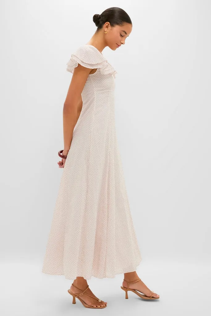 Cream and Red Polka Dot Marlowe Flutter Dress sold by Tuckernuck product image thumbnail 3