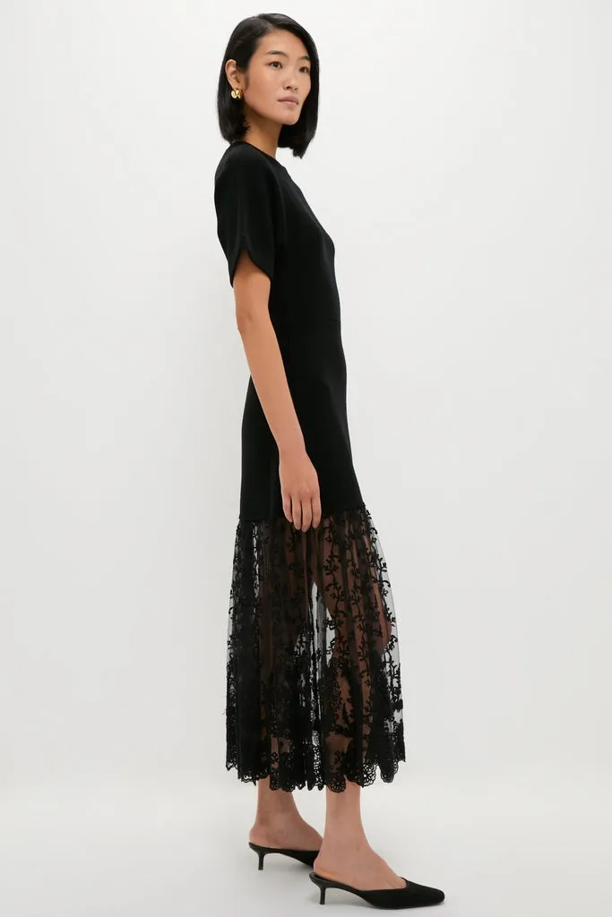 Black Diane Knit Lace Combo Knit Dress sold by Tuckernuck product image thumbnail 3