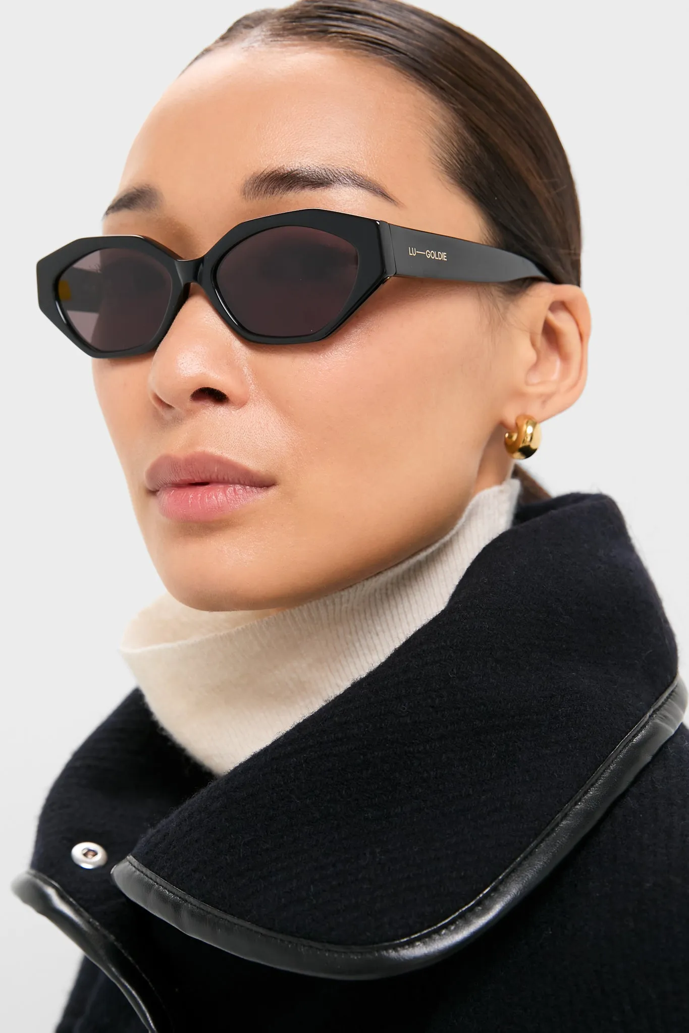 Black Eliana Sunglasses sold by Tuckernuck product image thumbnail 2