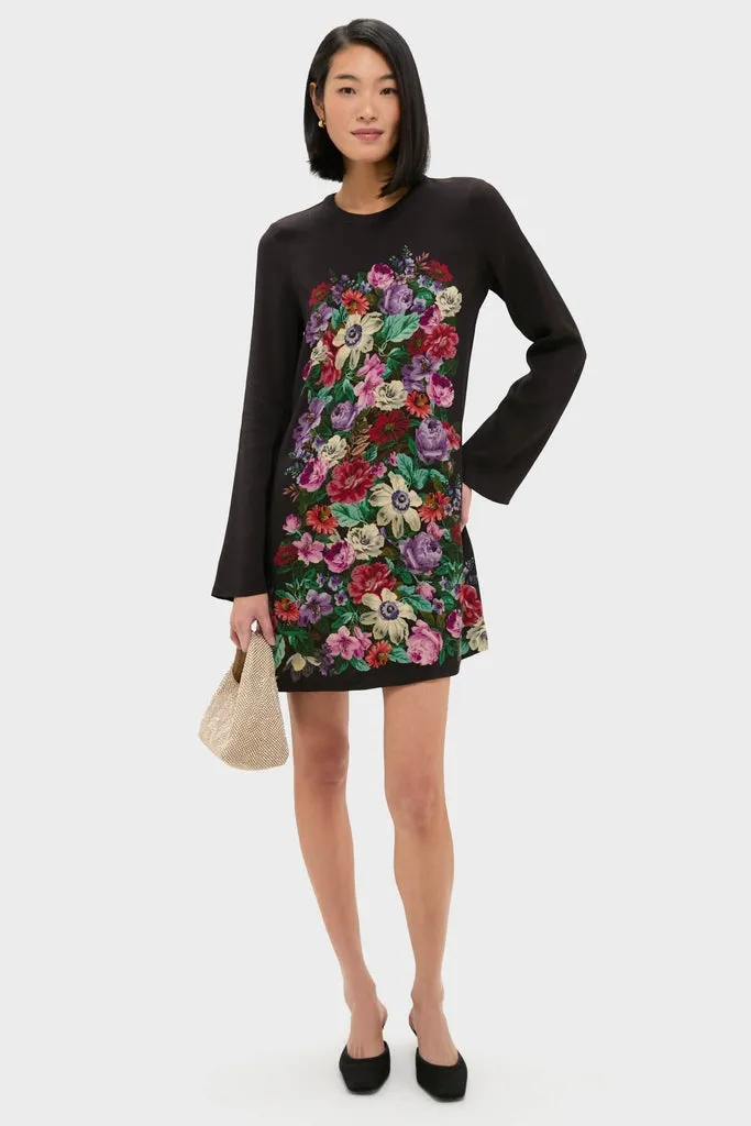 Multi Viktoria Print Long Sleeve Mini Dress sold by Tuckernuck product image thumbnail 2