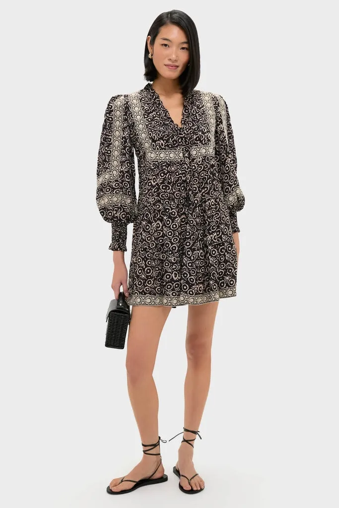 Multi Emmeline Print Long Sleeve Mini Tiered Dress sold by Tuckernuck product image thumbnail 2