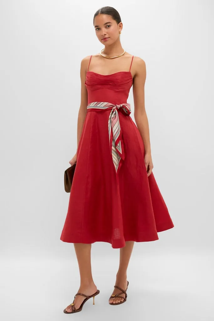 Red Rebellion Tuck Midi Dress sold by Tuckernuck product image thumbnail 2