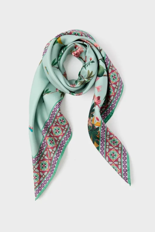 Zooflora Placee Foulard 90x90 Scarf made by LA DoubleJ