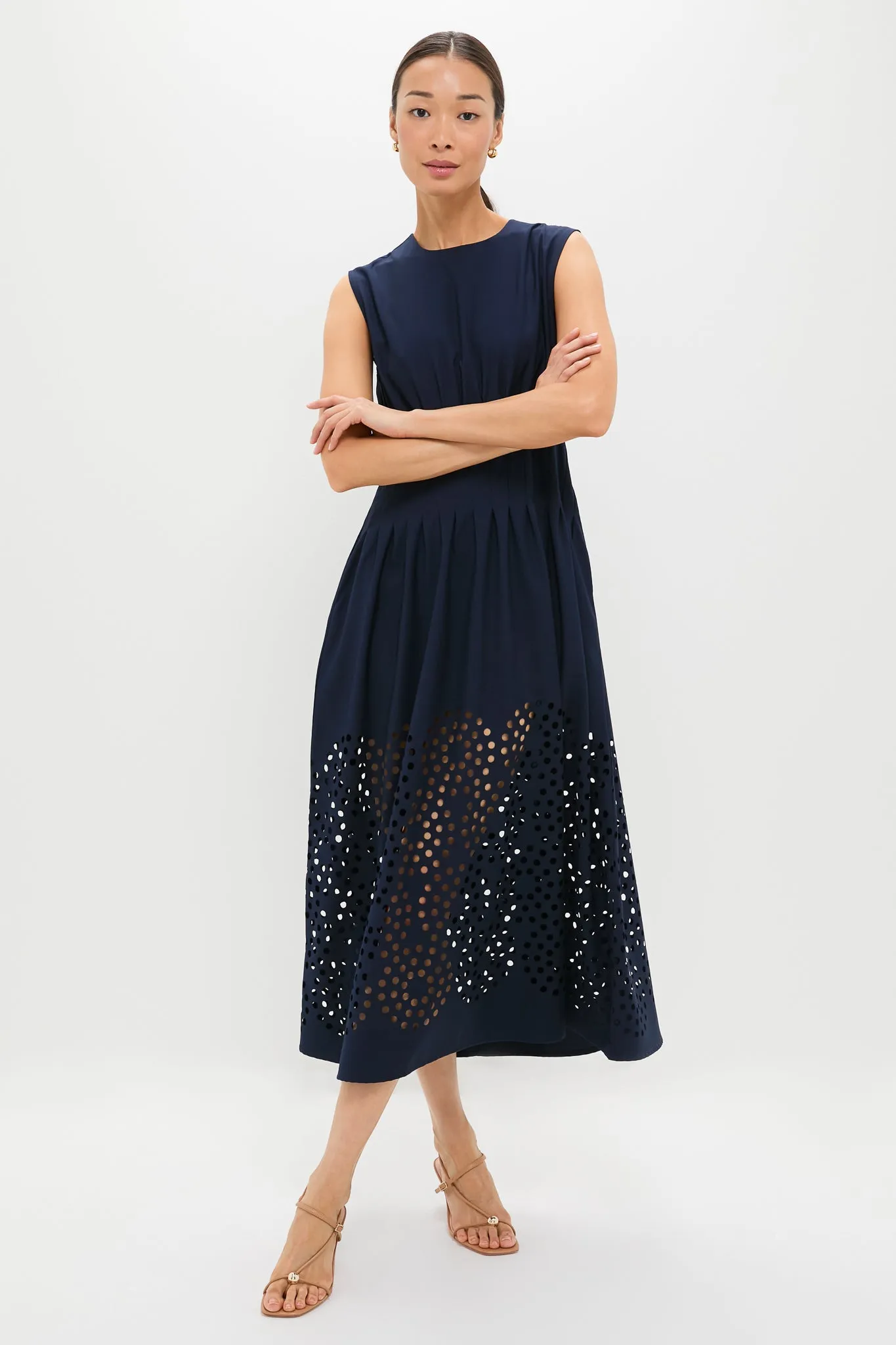 Navy Astrid Midi Dress sold by Tuckernuck product image thumbnail 3