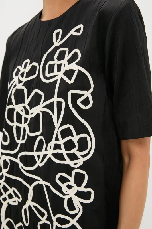 Onyx and Ivory Classic Katya Mini Dress sold by Tuckernuck