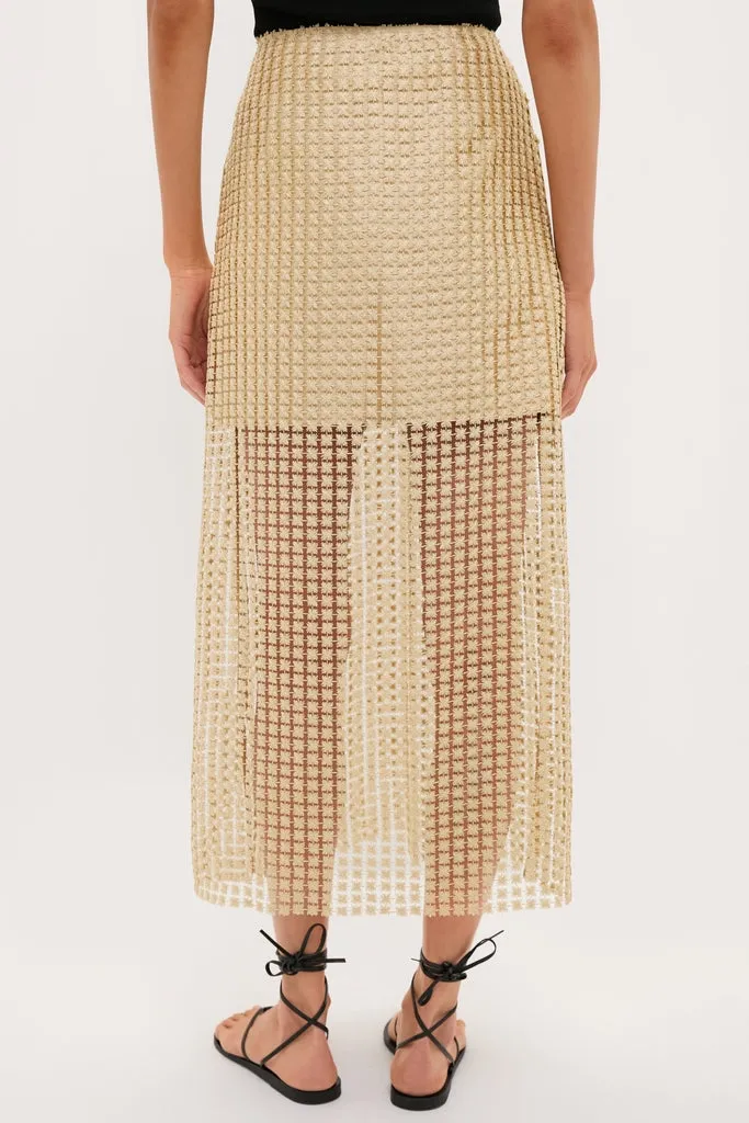 Gold Metallic Star Lace Eve Skirt sold by Tuckernuck product image thumbnail 4