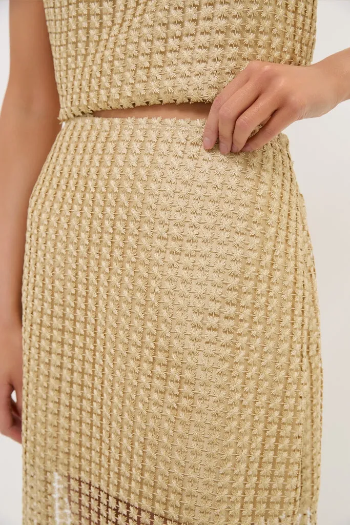 Gold Metallic Star Lace Eve Skirt sold by Tuckernuck product image thumbnail 5