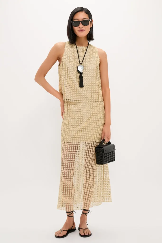 Gold Metallic Star Lace Eve Skirt sold by Tuckernuck product image thumbnail 2