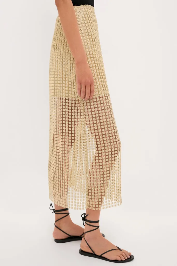 Gold Metallic Star Lace Eve Skirt sold by Tuckernuck product image thumbnail 3