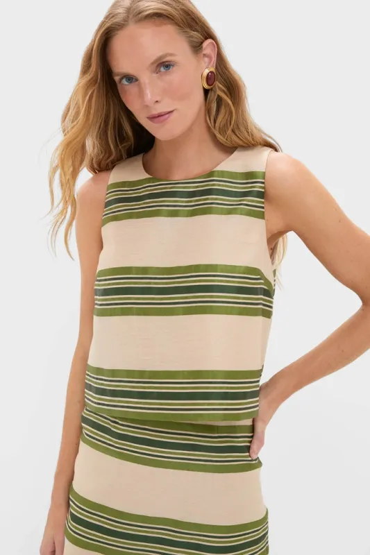 Satin Stripe Kerri Top sold by Tuckernuck
