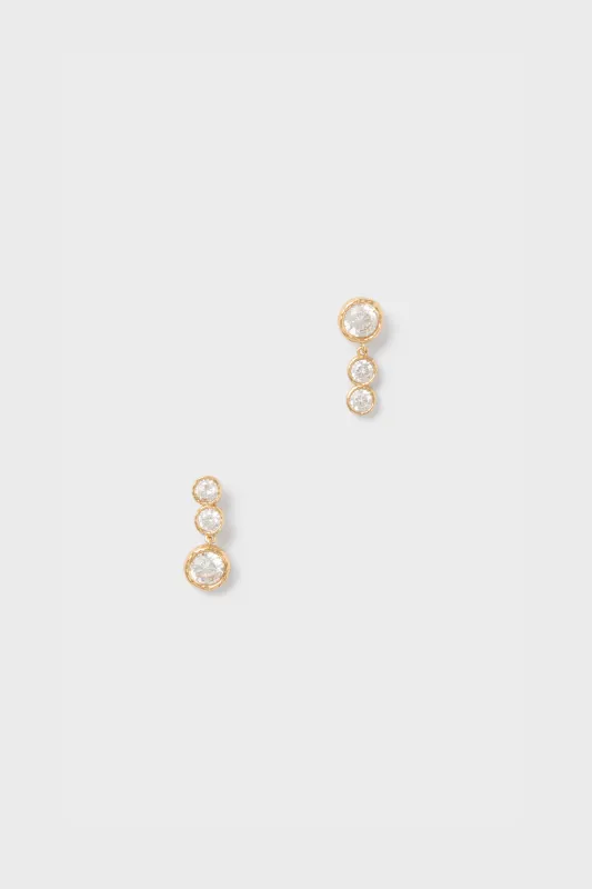 Gold Clear Finley Earrings sold by Tuckernuck