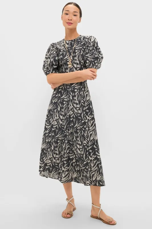Abstract Animal Midnight Bettina Maxi made by Apiece Apart