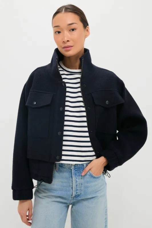 Midnight Selva Cropped Bomber sold by Tuckernuck