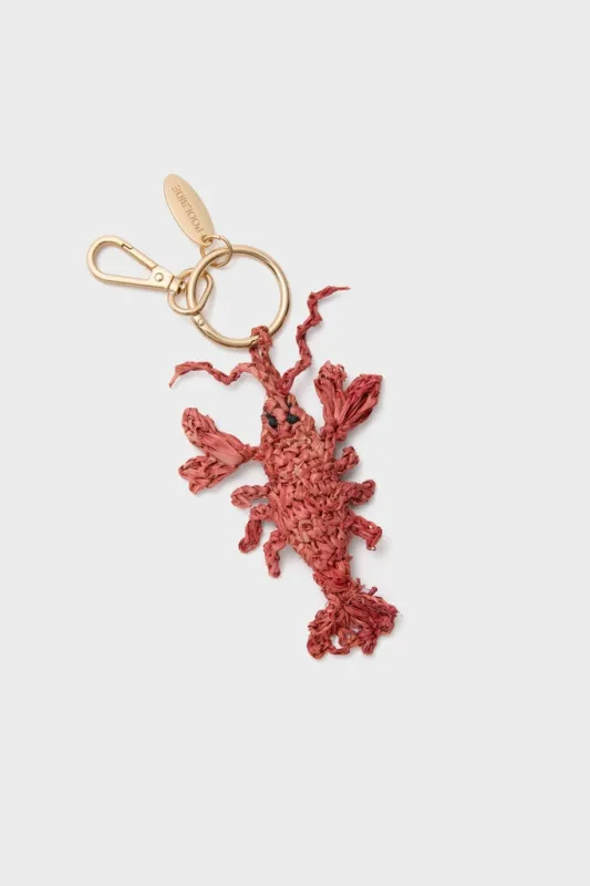 Lobster Raffia Bag Charm sold by Tuckernuck