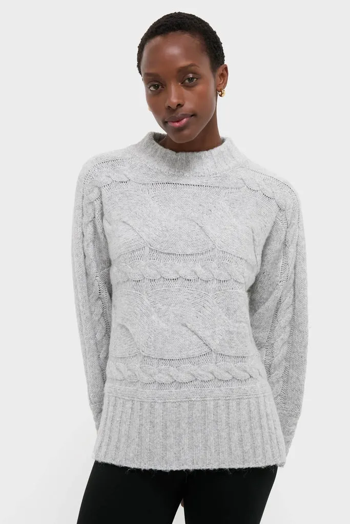 Gray Cableknit Gladwyn Sweater sold by Tuckernuck