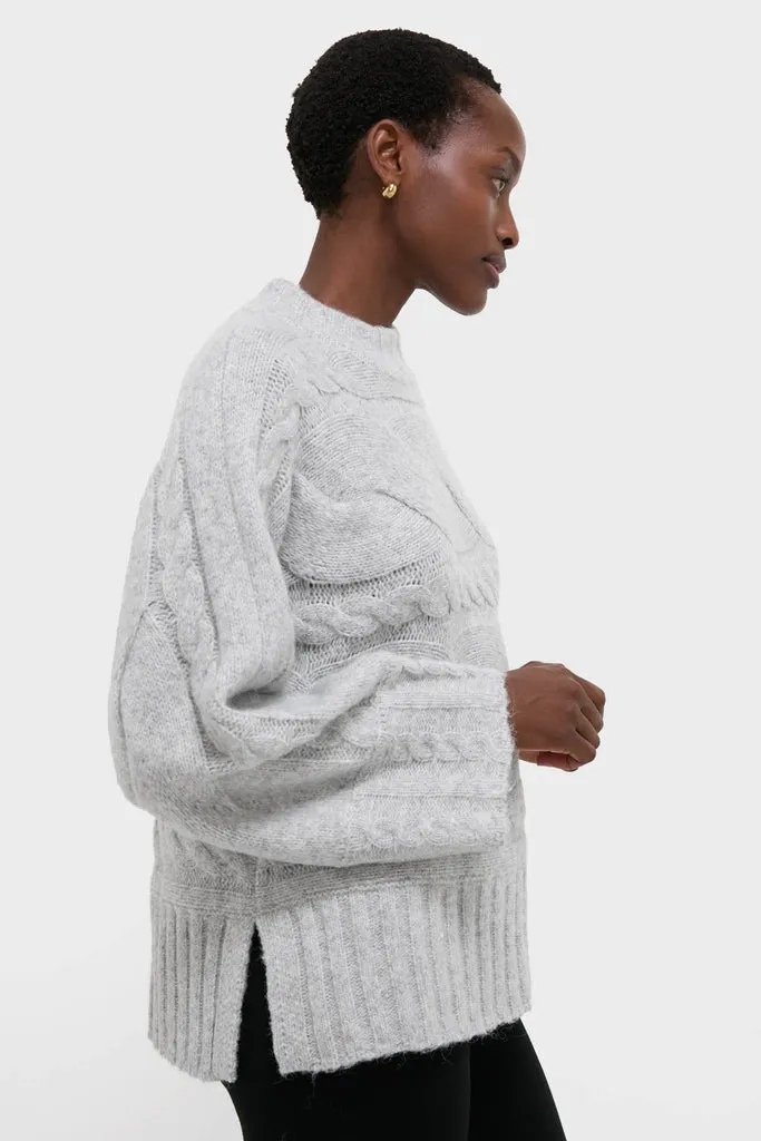 Gray Cableknit Gladwyn Sweater sold by Tuckernuck product image thumbnail 3