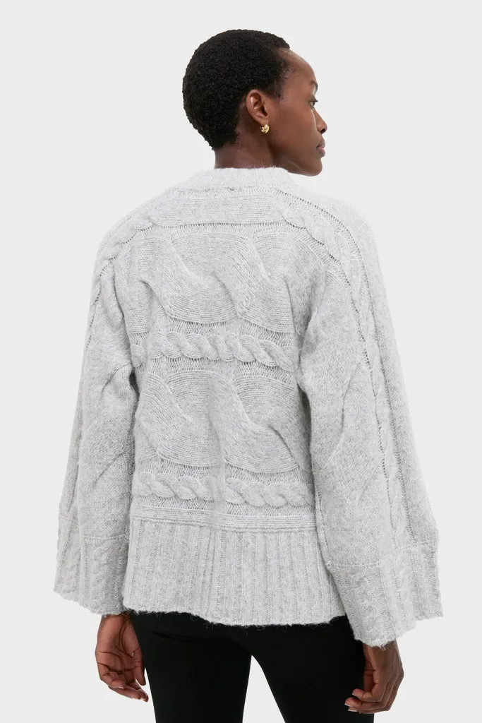 Gray Cableknit Gladwyn Sweater sold by Tuckernuck product image thumbnail 4