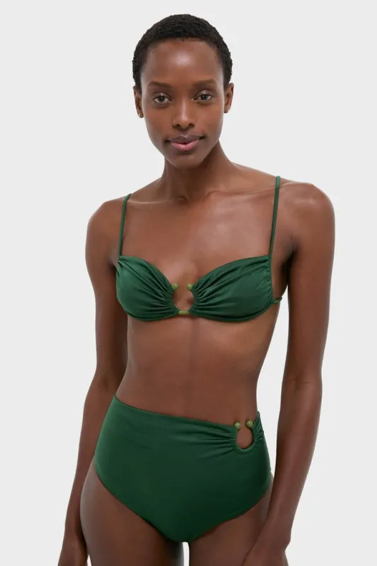 Sumatra Green Tangle Up Bikini Top sold by Tuckernuck