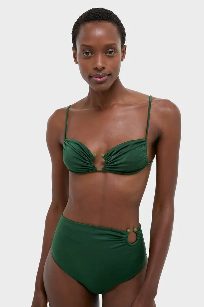 Sumatra Green Tangle Up Bikini Top sold by Tuckernuck