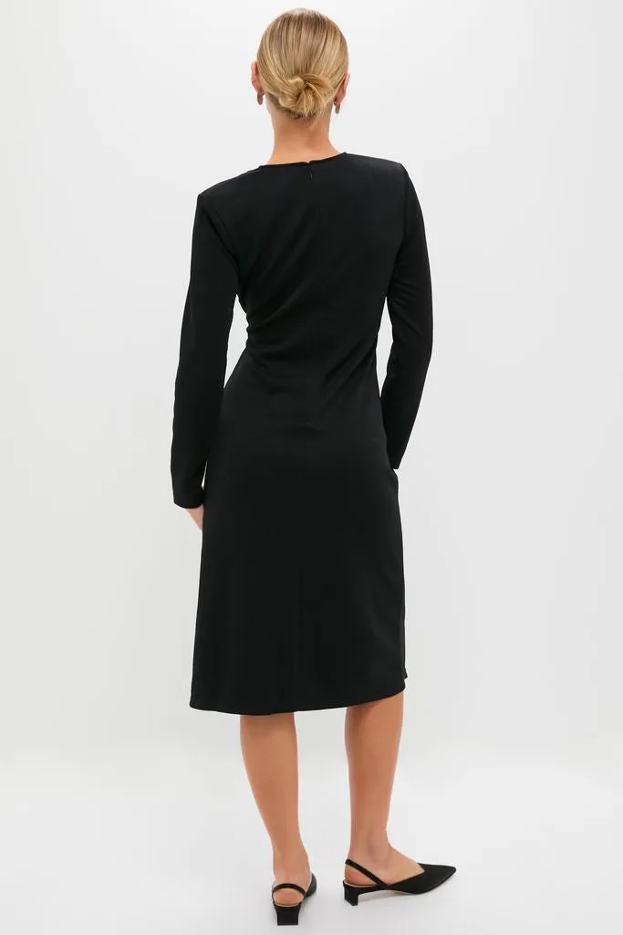 Black Jersey Knit Wilbanks Midi Dress sold by Tuckernuck product image thumbnail 4
