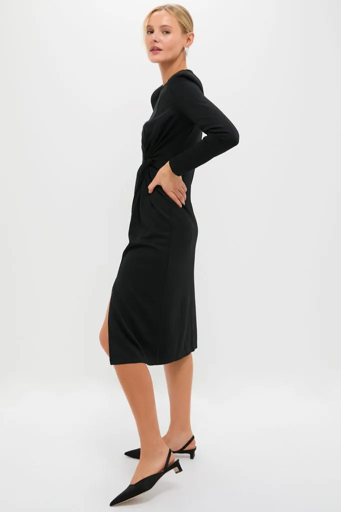 Black Jersey Knit Wilbanks Midi Dress sold by Tuckernuck product image thumbnail 3