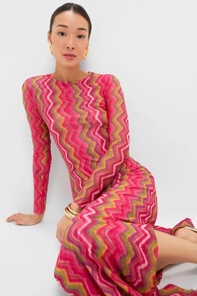 Electric Wave Pink Scarlet Maxi Dress sold by Tuckernuck product image thumbnail 5