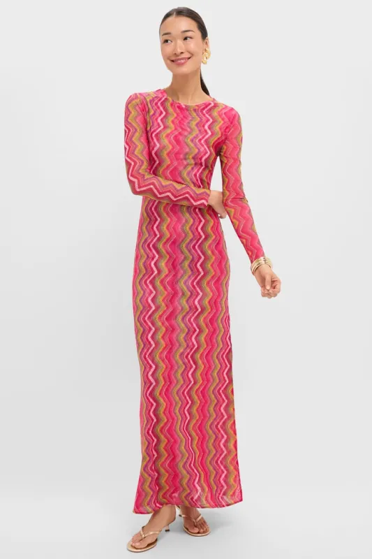 Electric Wave Pink Scarlet Maxi Dress sold by Tuckernuck
