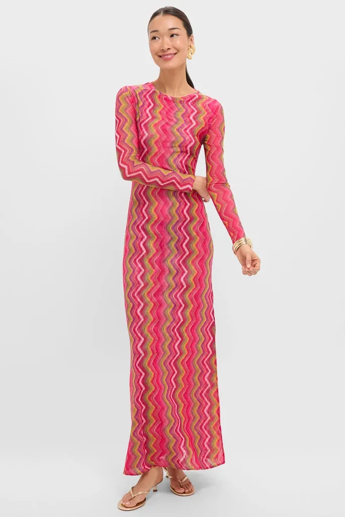 Electric Wave Pink Scarlet Maxi Dress sold by Tuckernuck