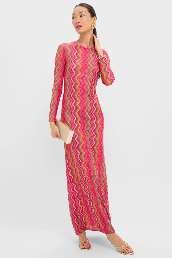 Electric Wave Pink Scarlet Maxi Dress sold by Tuckernuck product image thumbnail 2
