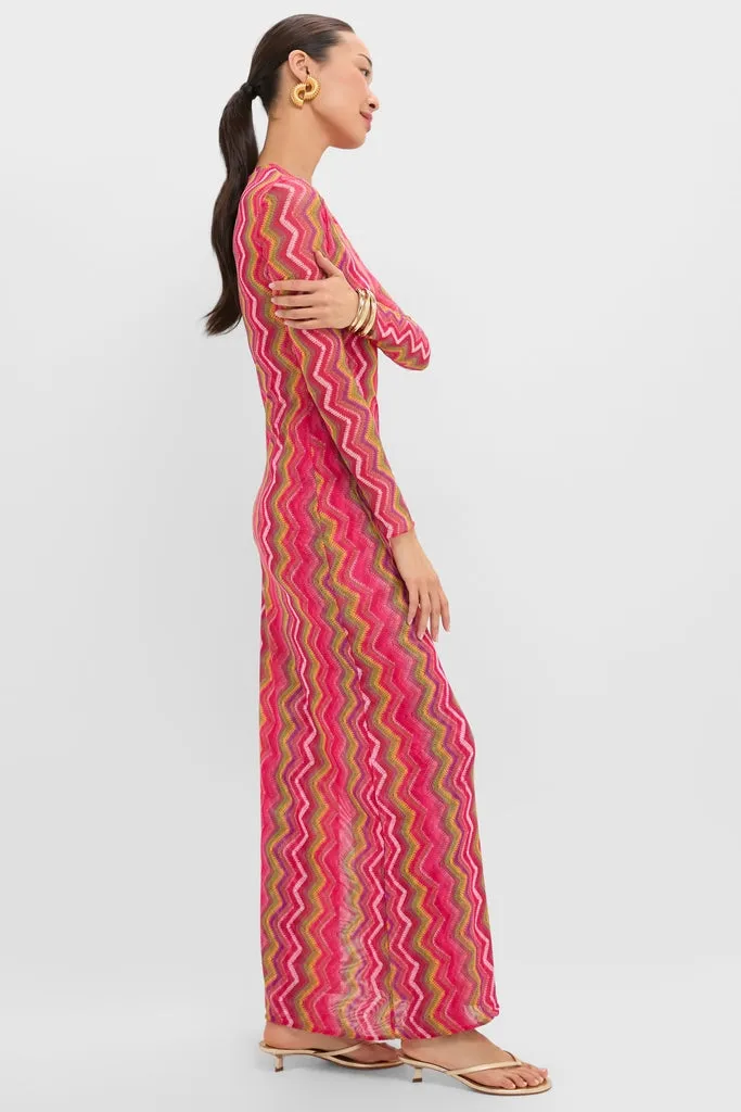 Electric Wave Pink Scarlet Maxi Dress sold by Tuckernuck product image thumbnail 3