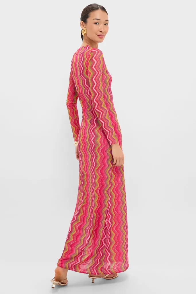 Electric Wave Pink Scarlet Maxi Dress sold by Tuckernuck product image thumbnail 4