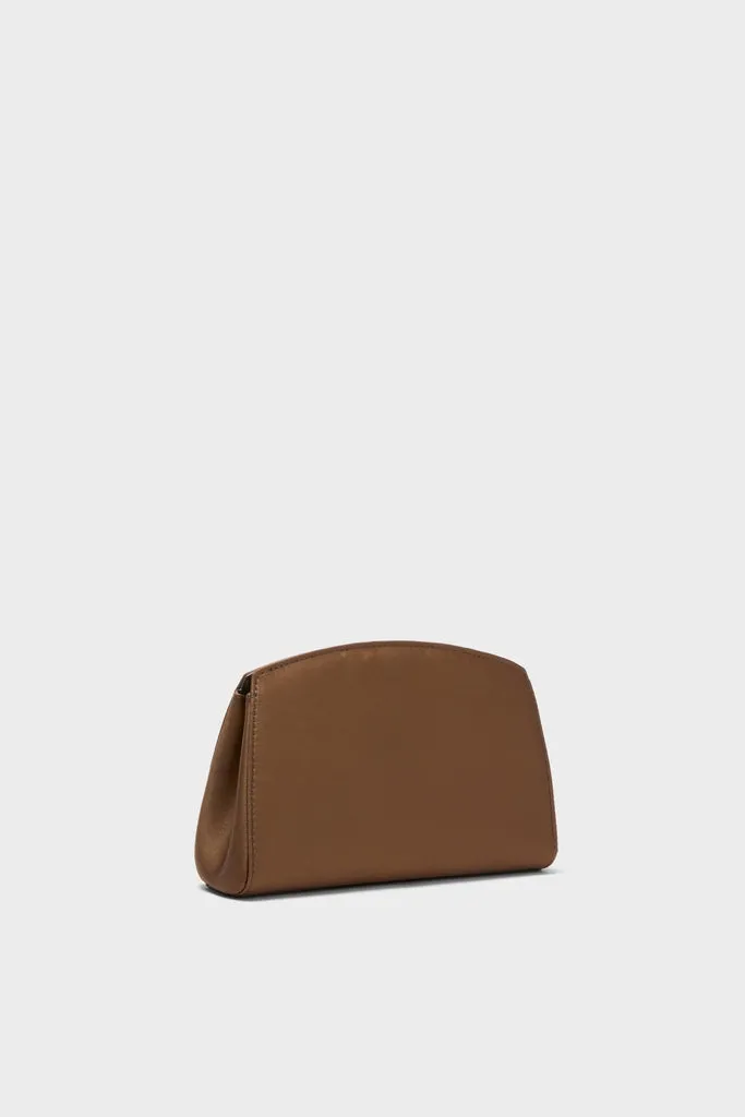 Brown Satin Pushlock Clutch sold by Tuckernuck product image thumbnail 4