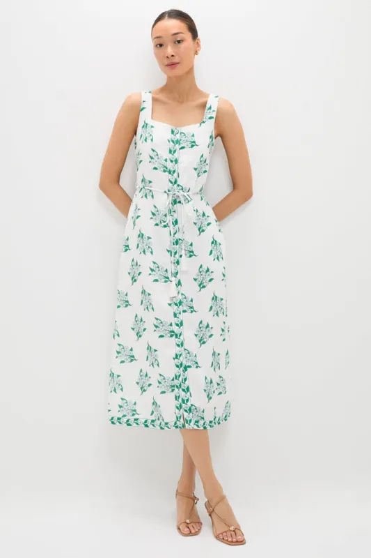 Emerald Blossom Paloma Midi Dress sold by Tuckernuck