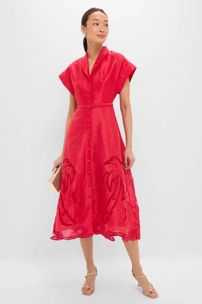 Scarlet Aubrey Applique Shirt Midi Dress sold by Tuckernuck product image thumbnail 2
