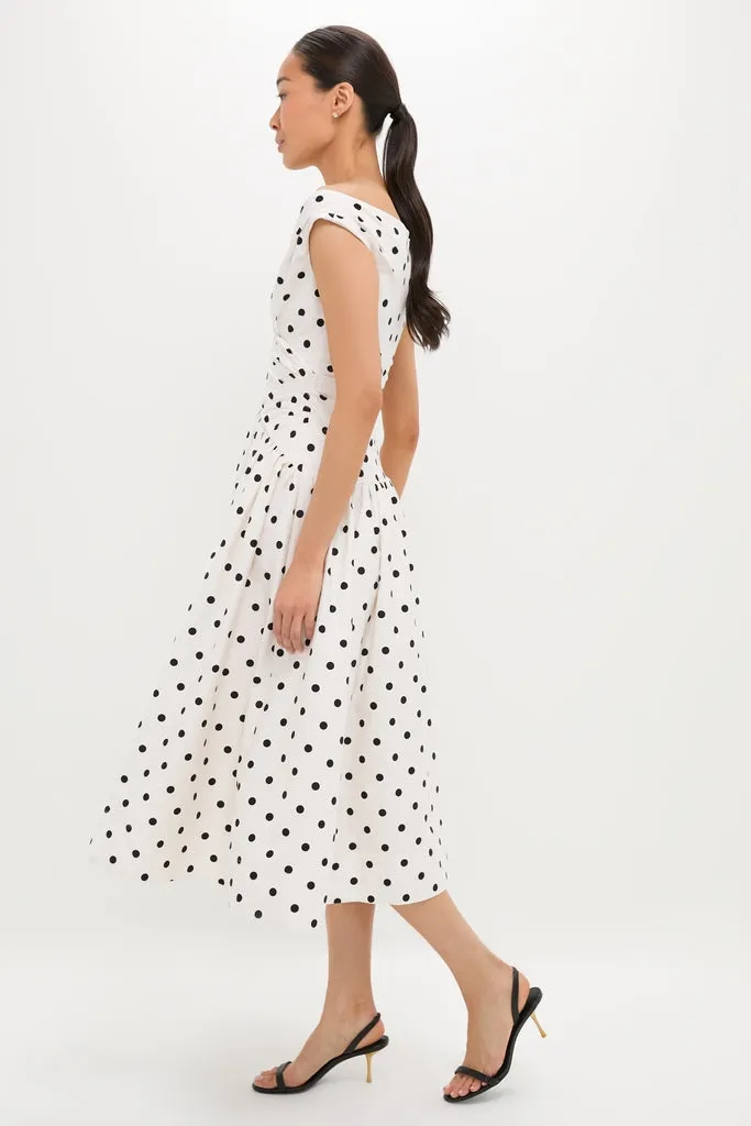 Cream Polka Dot Cotton Midi Dress sold by Tuckernuck product image thumbnail 3