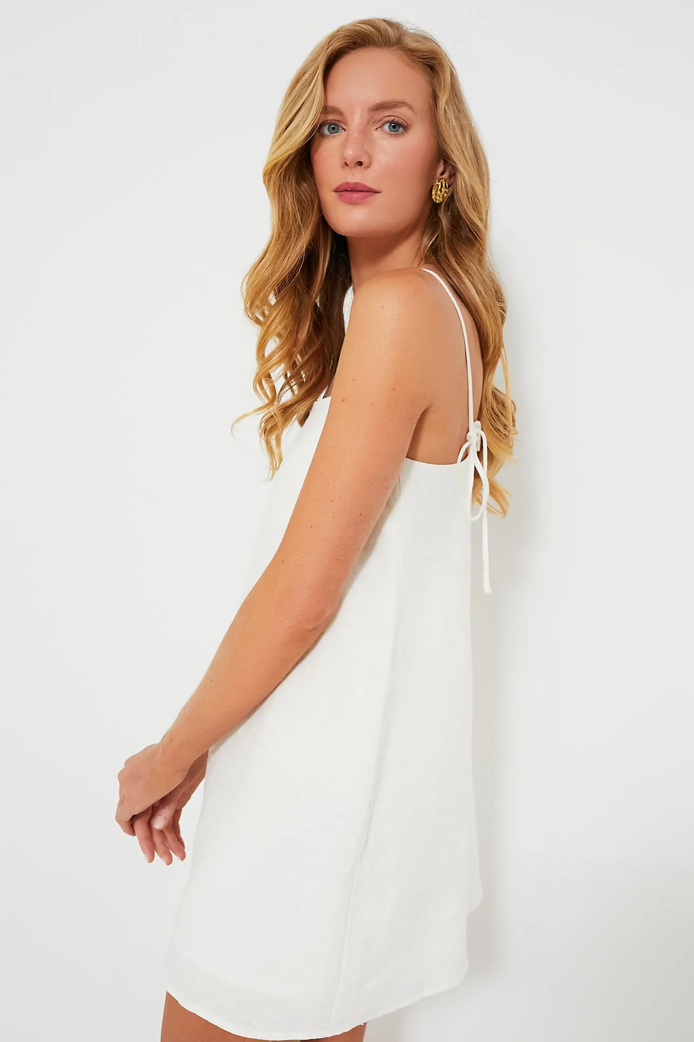 White Linen Lea Dress sold by Tuckernuck product image thumbnail 3