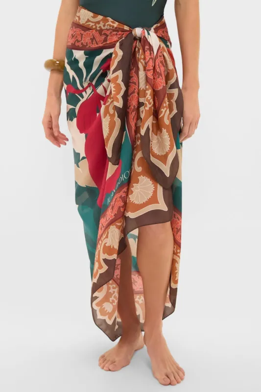 Peach Dancer De La Falaise Cotton Silk Sarong sold by Tuckernuck