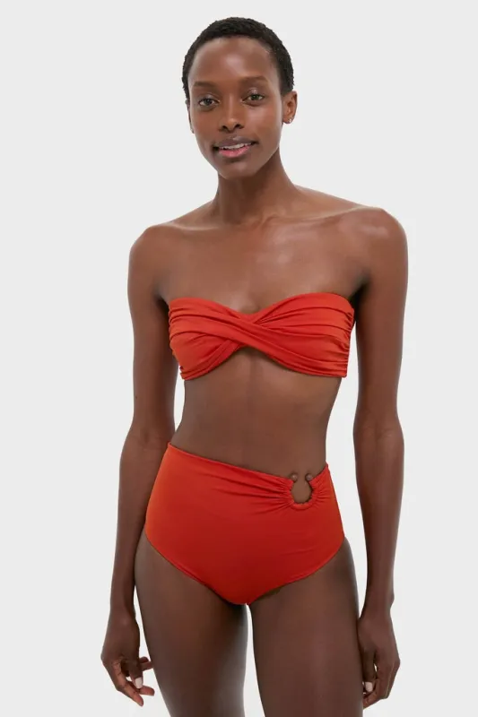 Fire Red Sea Sprite Bikini Top made by Johanna Ortiz