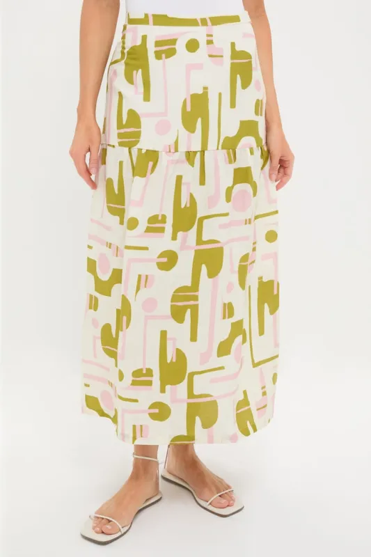 Off-White Balearic Midi Skirt made by Adriana Degreas